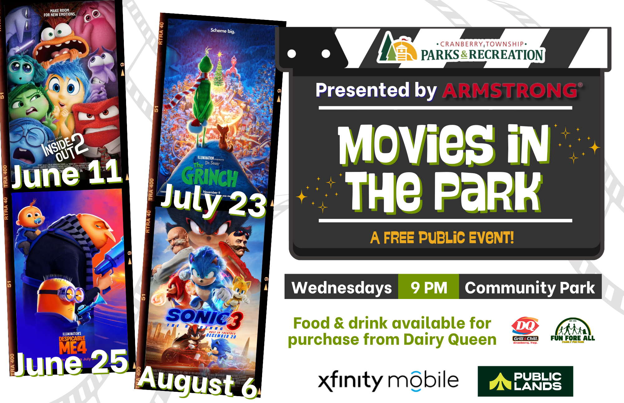 Movies in the Park 25 flyer